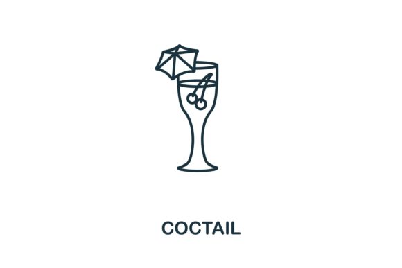 Cocktail Icon from Party Collection: A Versatile Design Asset for Modern Creatives