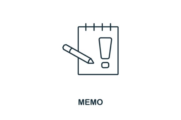 Memo Icon from Planing Collection: A Visual Anchor for Clarity and Workflow