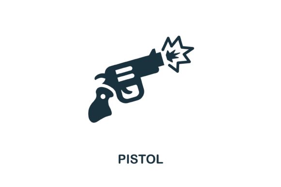 Pistol Icon: Versatile Design Element for Creatives