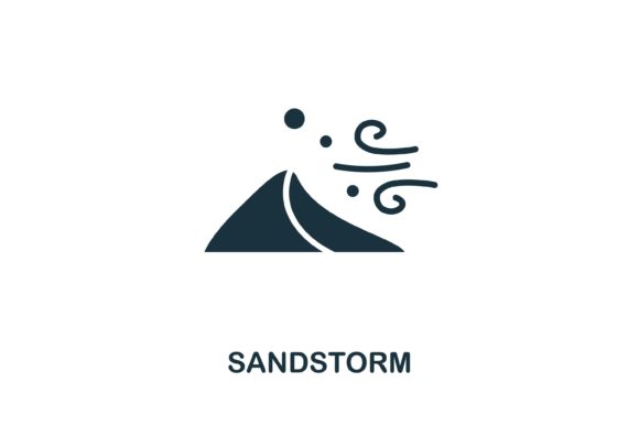 Sandstorm Icon: Bold Monochrome Design for Versatile Use