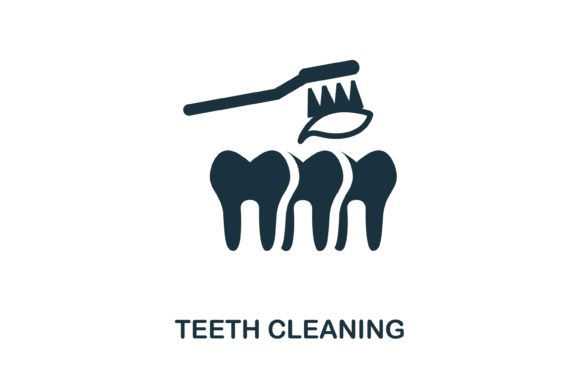 Teeth Cleaning Icon: A Versatile Design Element for Web and Infographics